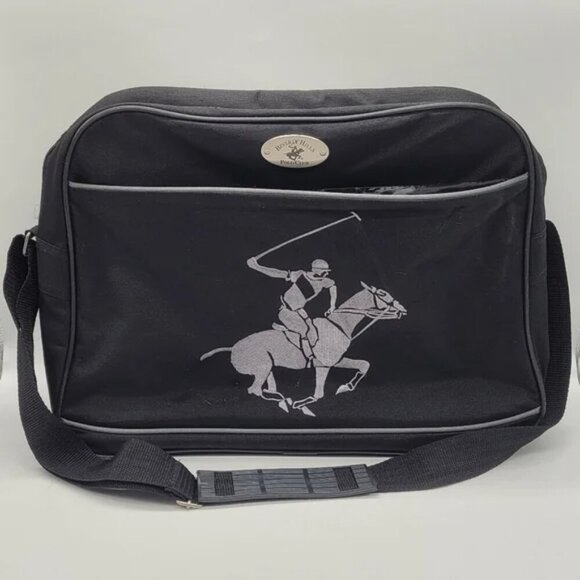 Beverly Hills Polo Club Other - Beverly Hills Polo Club Messenger Equipment Laptop Computer Bag Logo Black Gray‌